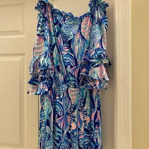 Lilly Pulitzer NEW romper and matching earrings